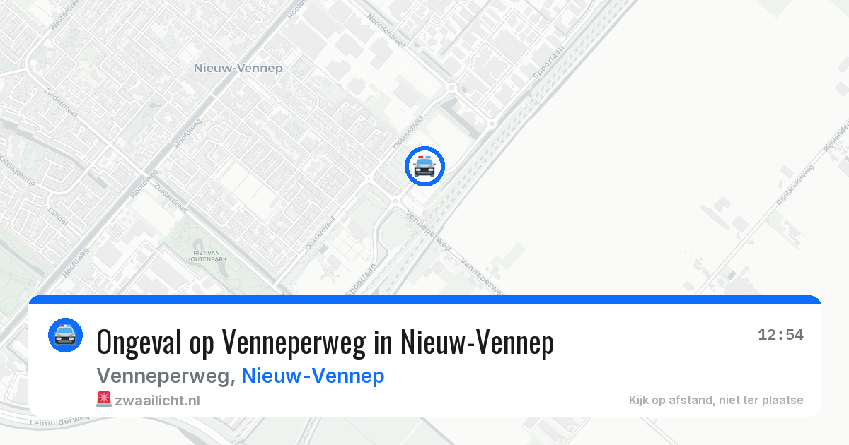 Ongeval op Venneperweg in Nieuw-Vennep — 25 jun 2026
