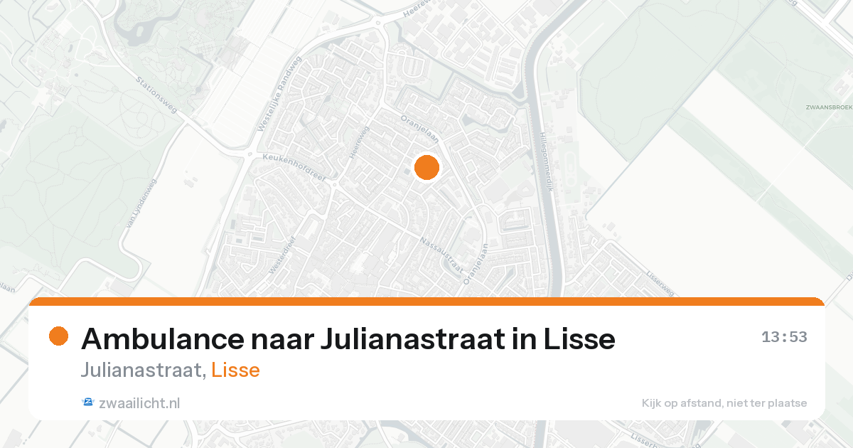Ambulance naar Julianastraat in Lisse — 22 aug 2026