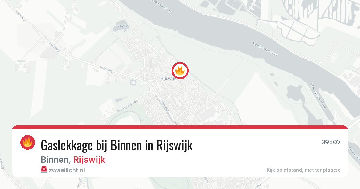Gaslekkage bij Binnen in Rijswijk — 29 jan 2026
