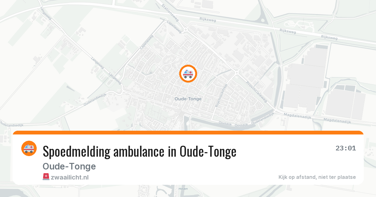 Spoedmelding ambulance in Oude-Tonge — 3 aug 2026