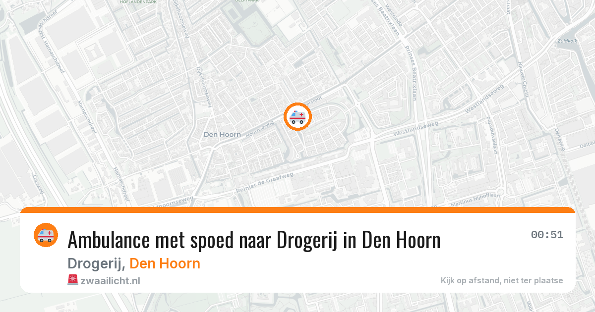 Ambulance met spoed naar Drogerij in Den Hoorn — 30 apr 2026