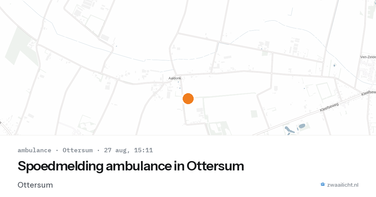 Spoedmelding ambulance in Ottersum — 27 aug 2026