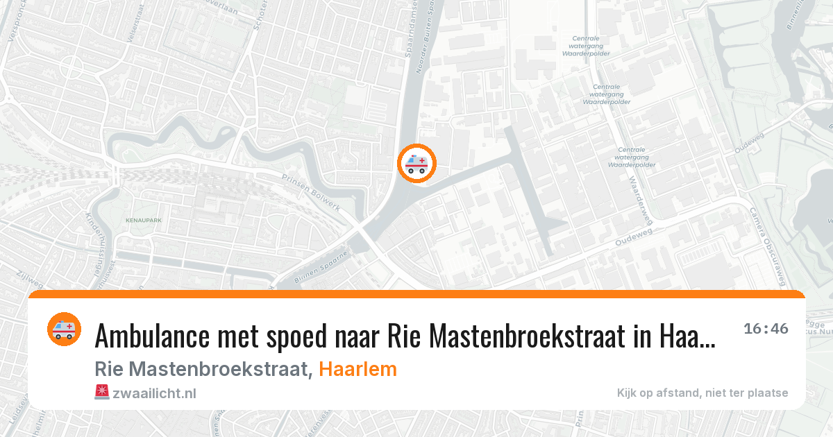 Ambulance met spoed naar Rie Mastenbroekstraat in Haarlem — 30 apr 2026