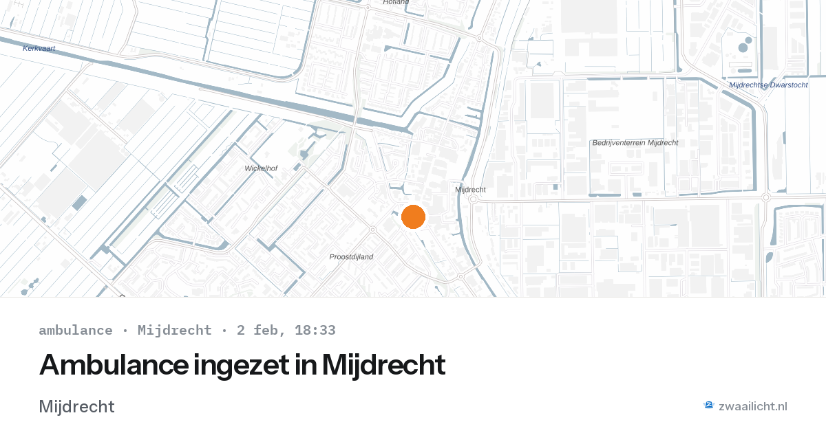 Ambulance ingezet in Mijdrecht — 2 feb 2026