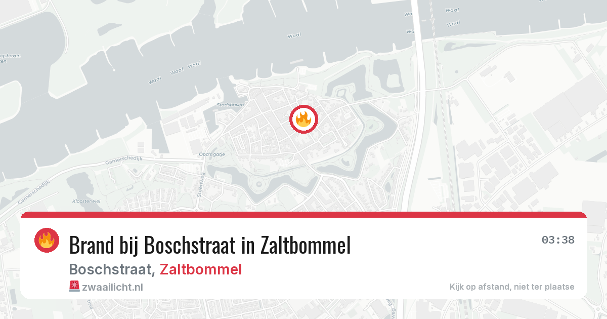 Brand bij Boschstraat in Zaltbommel — 24 apr 2026