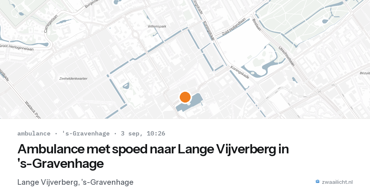 Ambulance met spoed naar Lange Vijverberg in 's-Gravenhage — 3 sep 2026