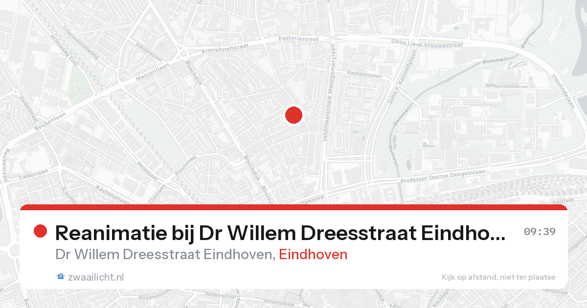 Reanimatie bij Dr Willem Dreesstraat Eindhoven in Eindhoven — 23 aug 2026