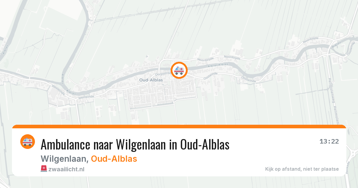 Ambulance naar Wilgenlaan in Oud-Alblas — 18 jul 2026