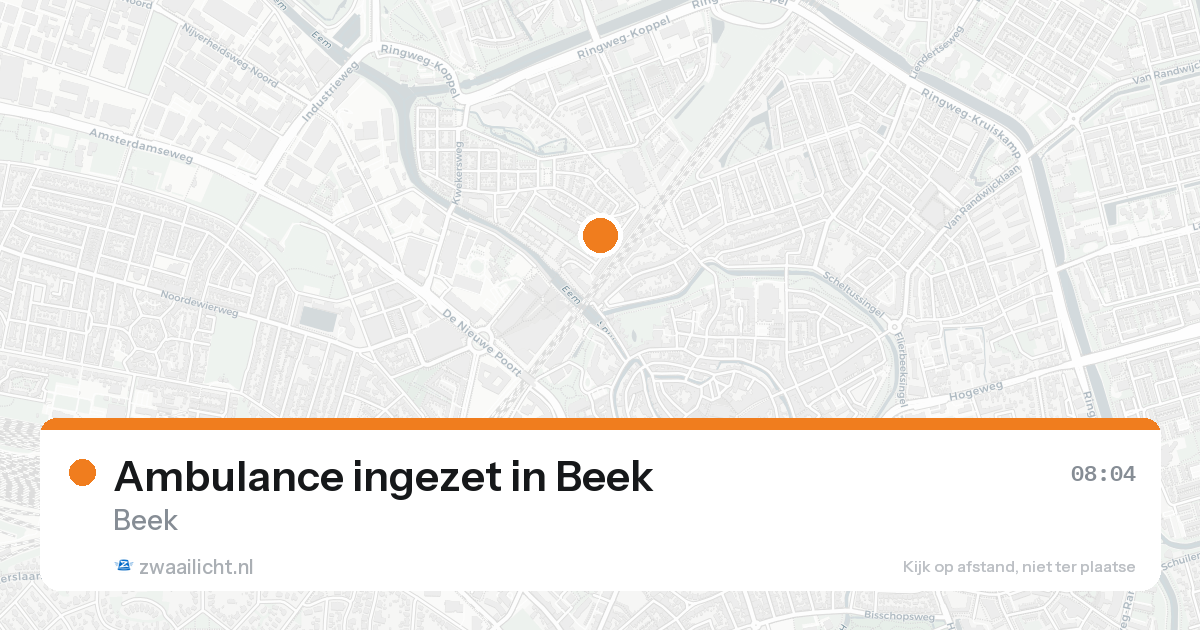 Ambulance ingezet in Beek — 8 feb 2026