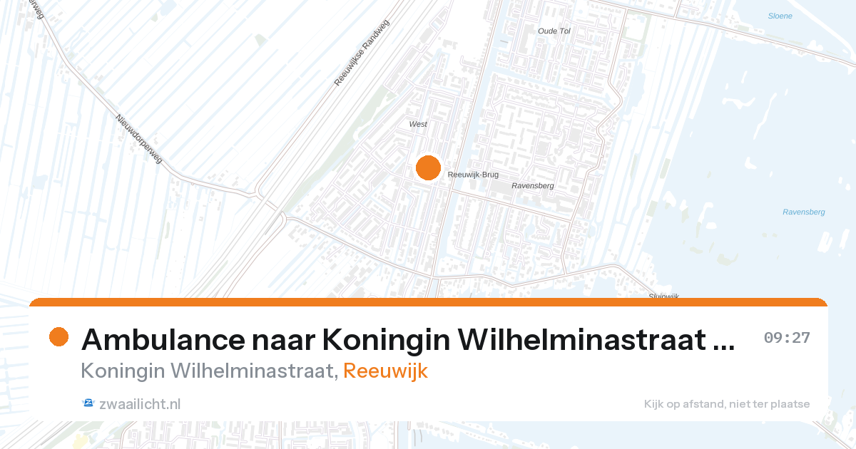 Ambulance naar Koningin Wilhelminastraat in Reeuwijk — 28 aug 2026