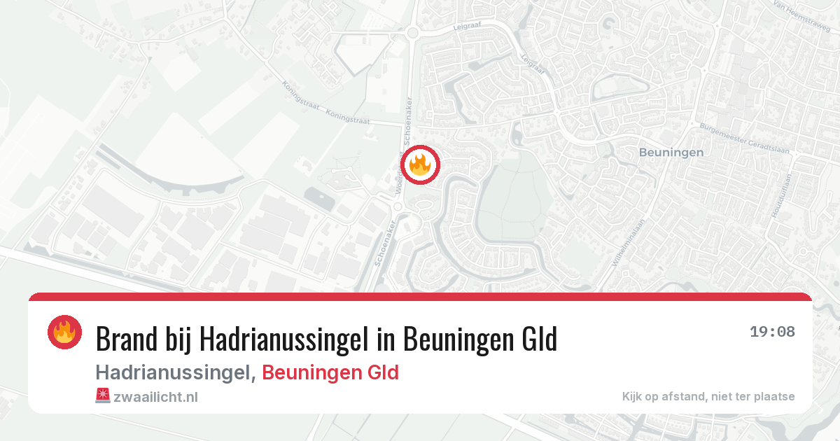 Brand bij Hadrianussingel in Beuningen Gld — 25 feb 2026