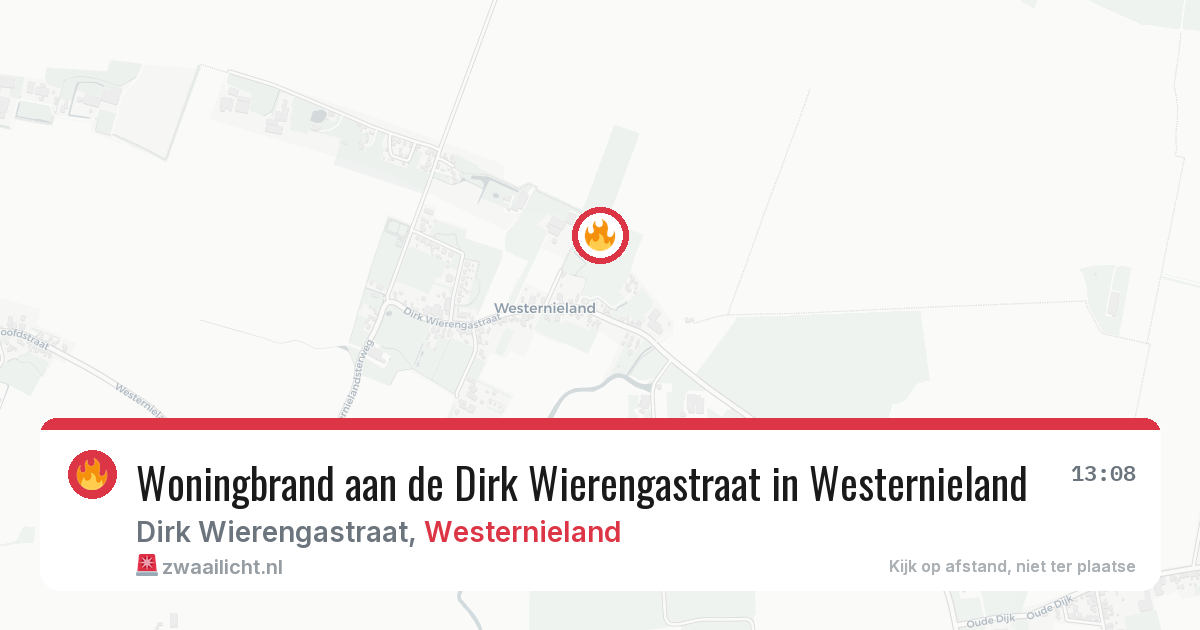 Woningbrand aan de Dirk Wierengastraat in Westernieland — 26 jun 2026