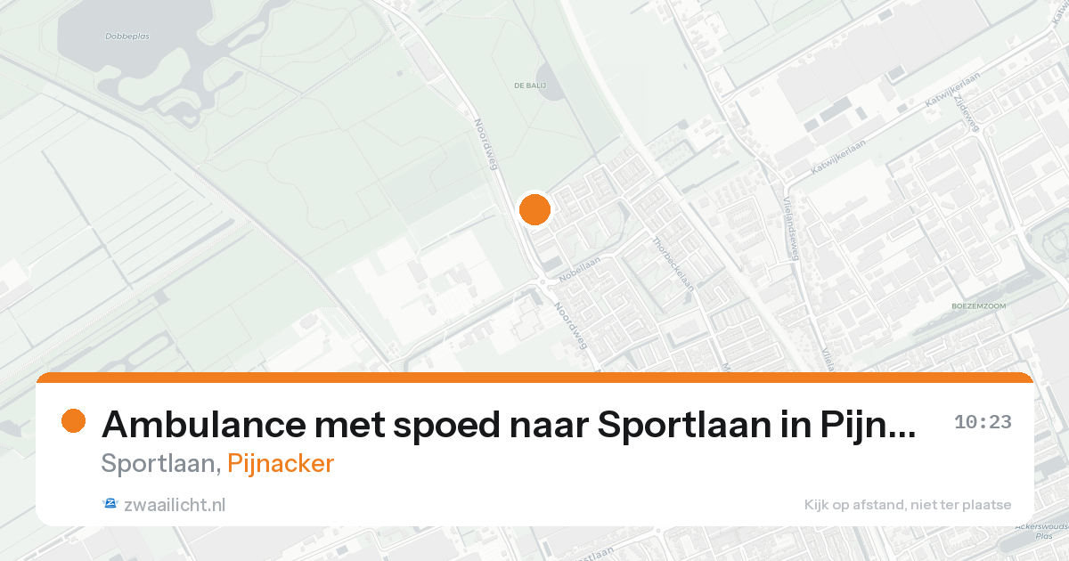 Ambulance met spoed naar Sportlaan in Pijnacker — 9 mei 2026