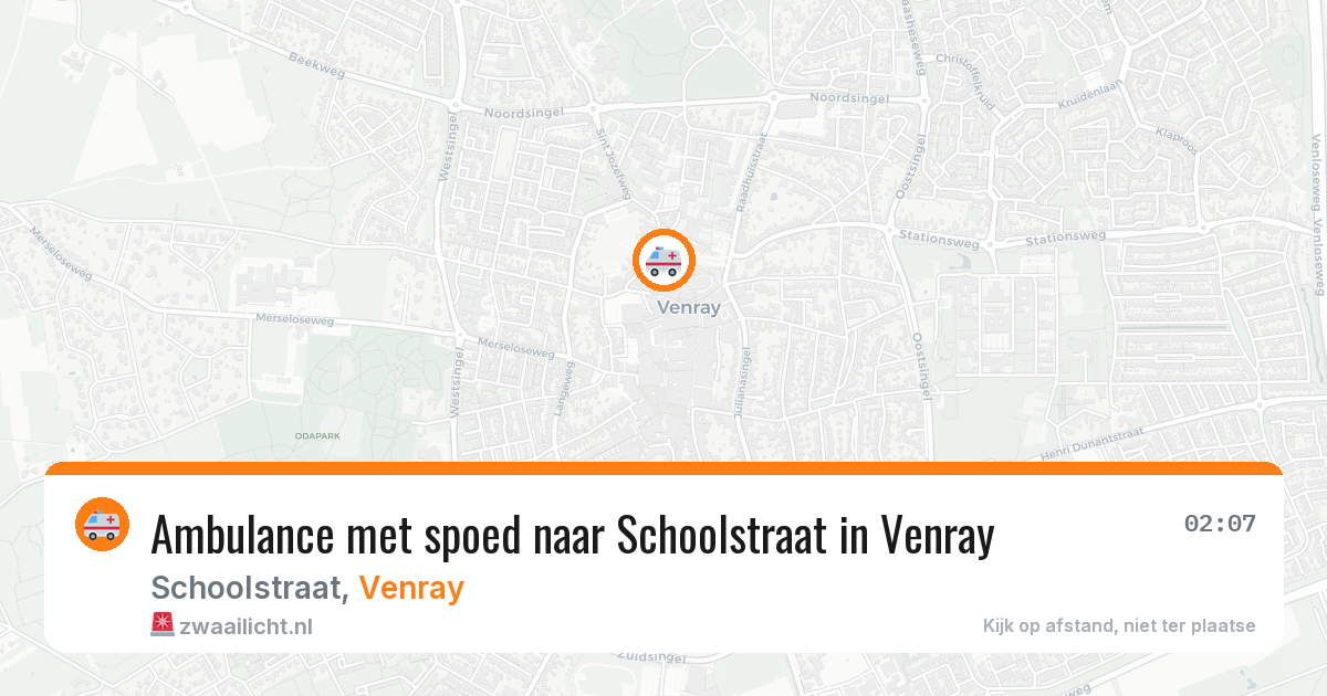 Ambulance met spoed naar Schoolstraat in Venray — 2 aug 2026