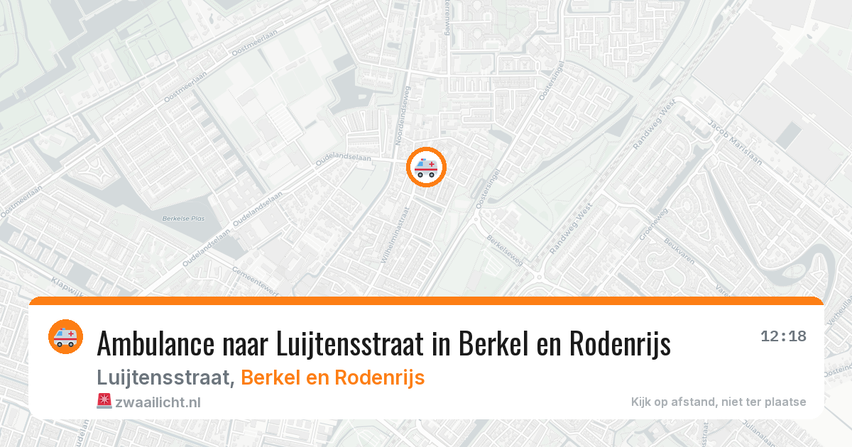 Ambulance naar Luijtensstraat in Berkel en Rodenrijs — 29 jan 2026