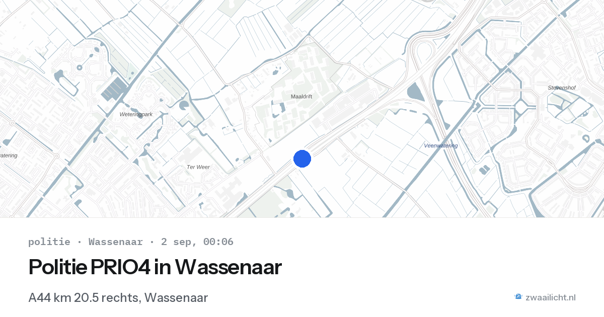 Politie PRIO4 in Wassenaar — 1 sep 2026 | 🚨 Zwaailicht.nl
