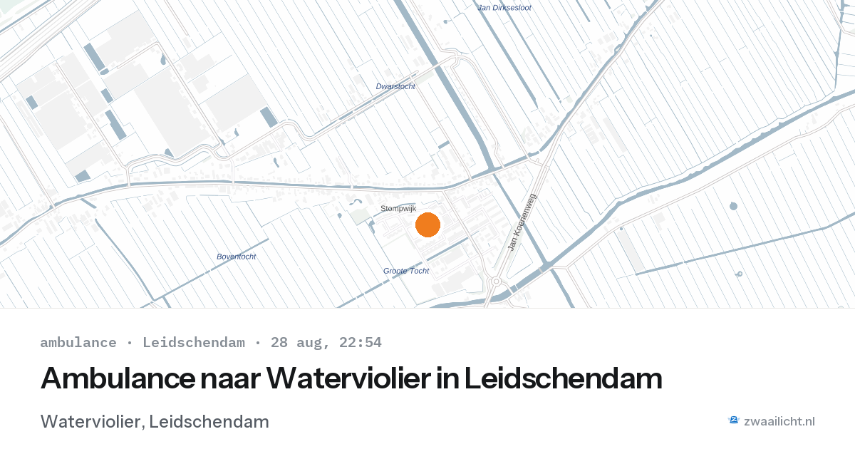 Ambulance naar Waterviolier in Leidschendam — 28 aug 2026