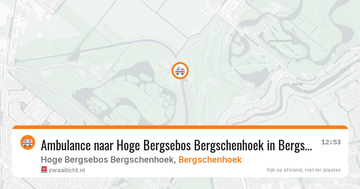 Ambulance naar Hoge Bergsebos Bergschenhoek in Bergschenhoek — 15 mrt 2026