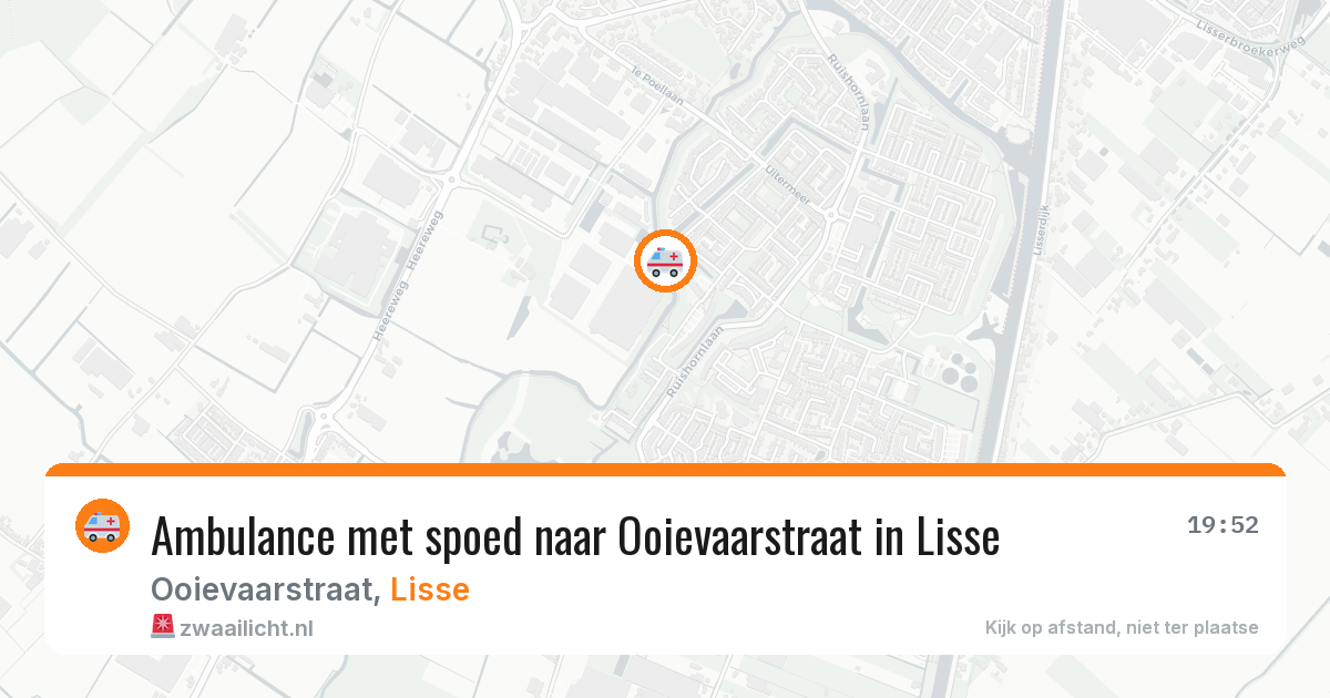 Ambulance met spoed naar Ooievaarstraat in Lisse — 22 mei 2026