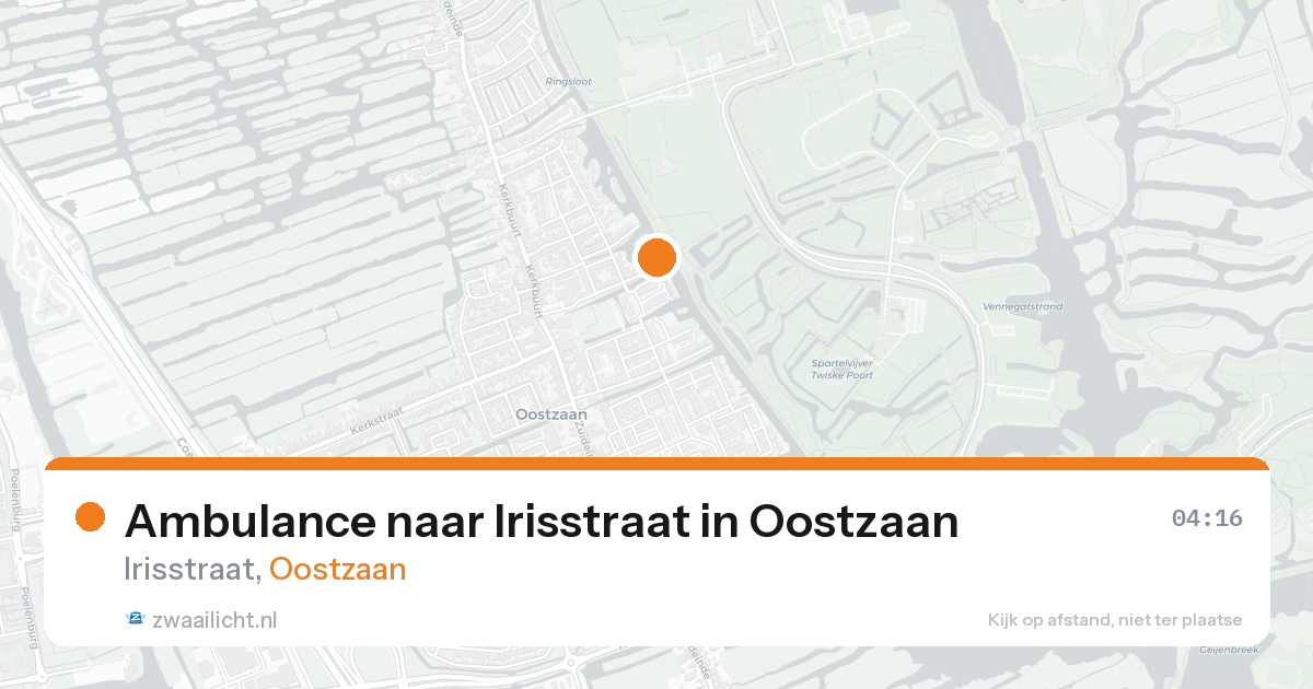 Ambulance naar Irisstraat in Oostzaan — 24 aug 2026