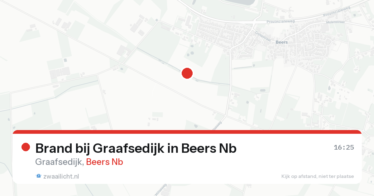 Brand bij Graafsedijk in Beers Nb — 16 aug 2026