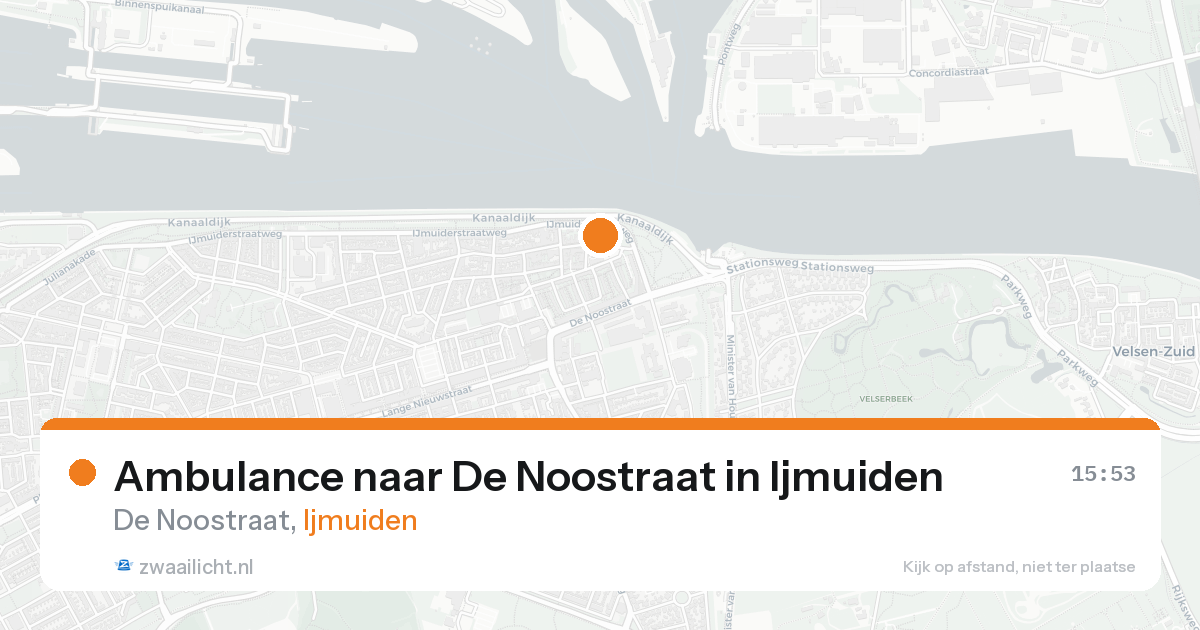 Ambulance naar De Noostraat in Ijmuiden — 24 aug 2026