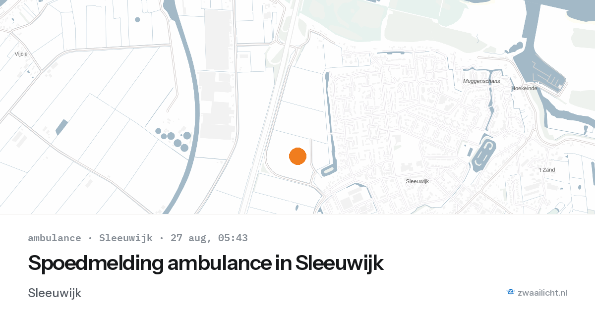 Spoedmelding ambulance in Sleeuwijk — 27 aug 2026