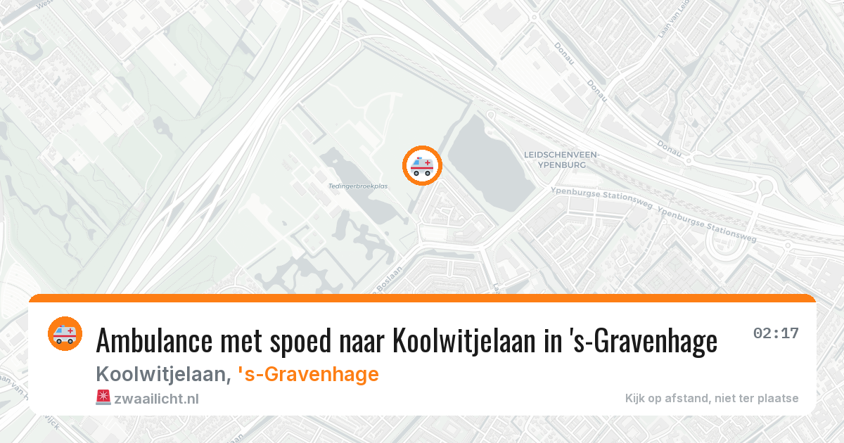 Ambulance met spoed naar Koolwitjelaan in 's-Gravenhage — 5 jun 2026