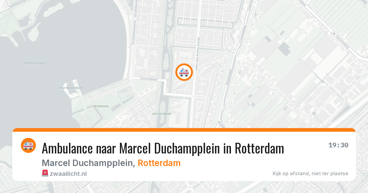 Ambulance naar Marcel Duchampplein in Rotterdam — 23 mei 2026