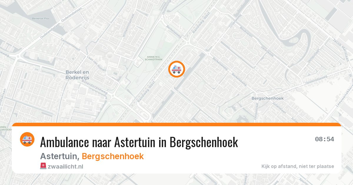 Ambulance naar Astertuin in Bergschenhoek — 30 apr 2026