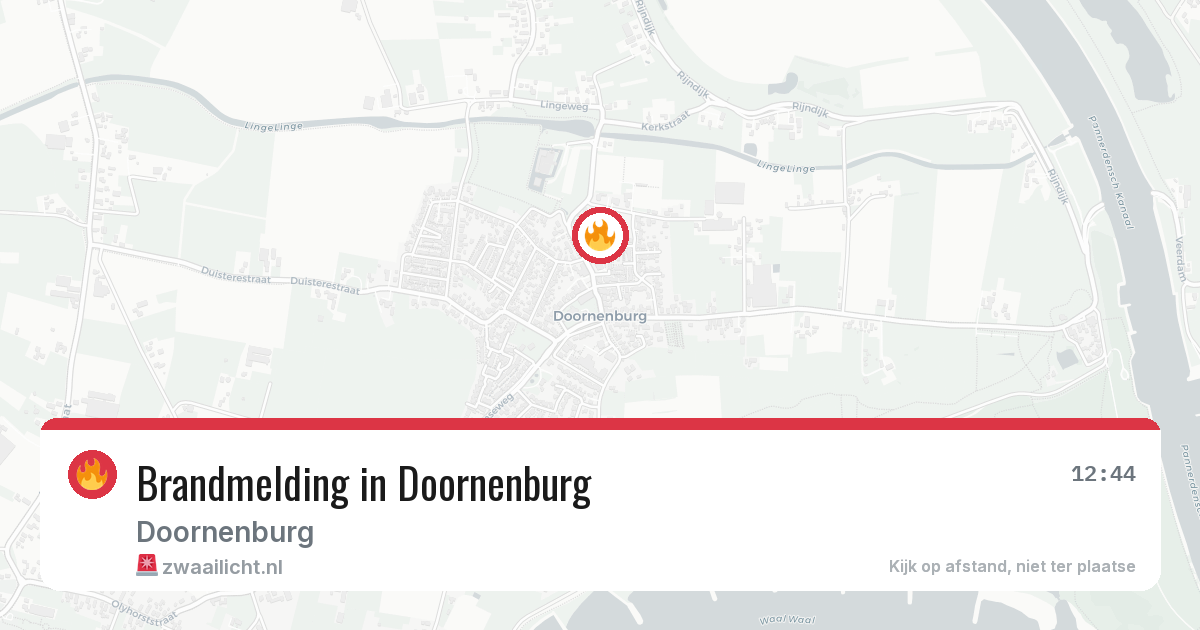 Brandmelding in Doornenburg — 10 aug 2026
