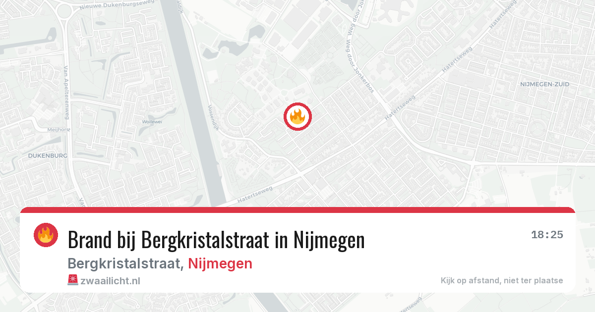 Brand bij Bergkristalstraat in Nijmegen — 29 mei 2026