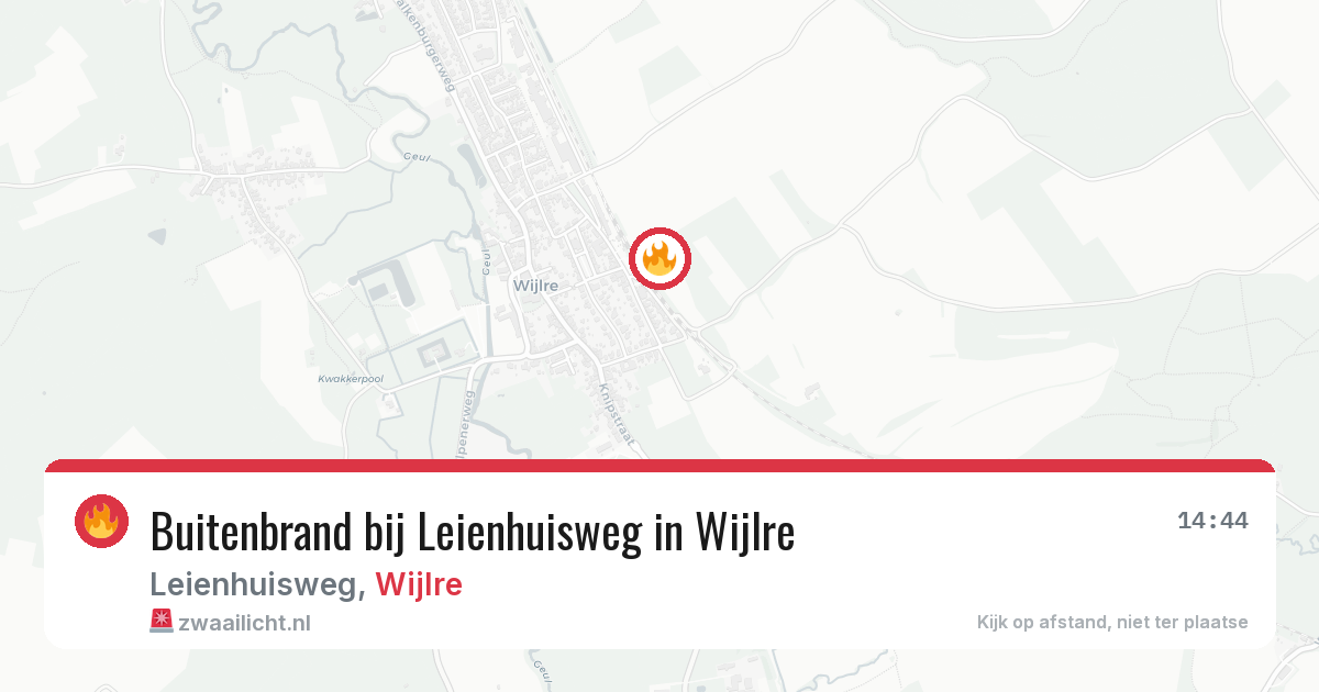 Buitenbrand bij Leienhuisweg in Wijlre — 4 jul 2026