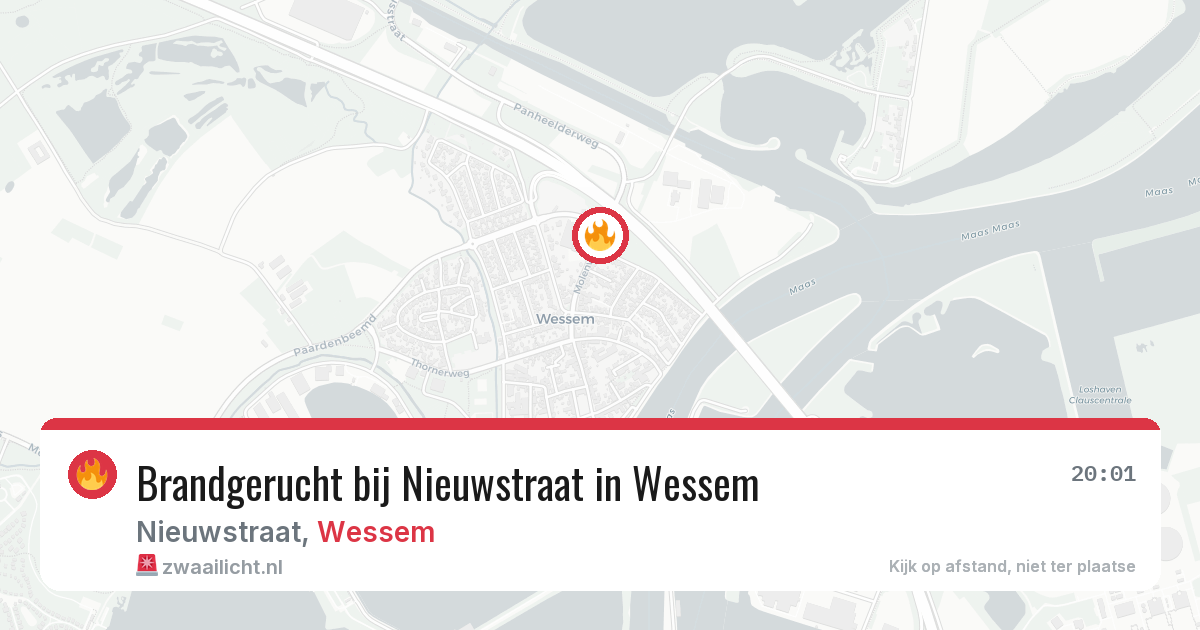 Brandgerucht bij Nieuwstraat in Wessem — 4 apr 2026