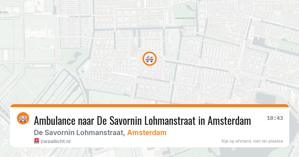 Ambulance naar De Savornin Lohmanstraat in Amsterdam — 12 jun 2026