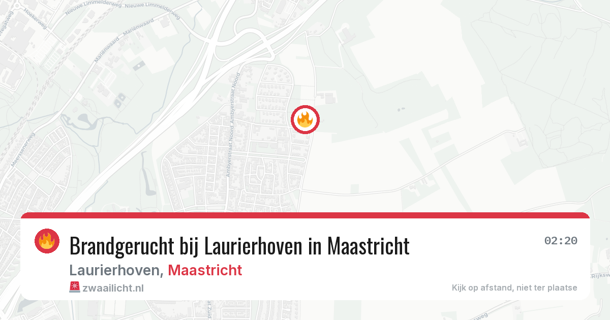 Brandgerucht bij Laurierhoven in Maastricht — 14 apr 2026