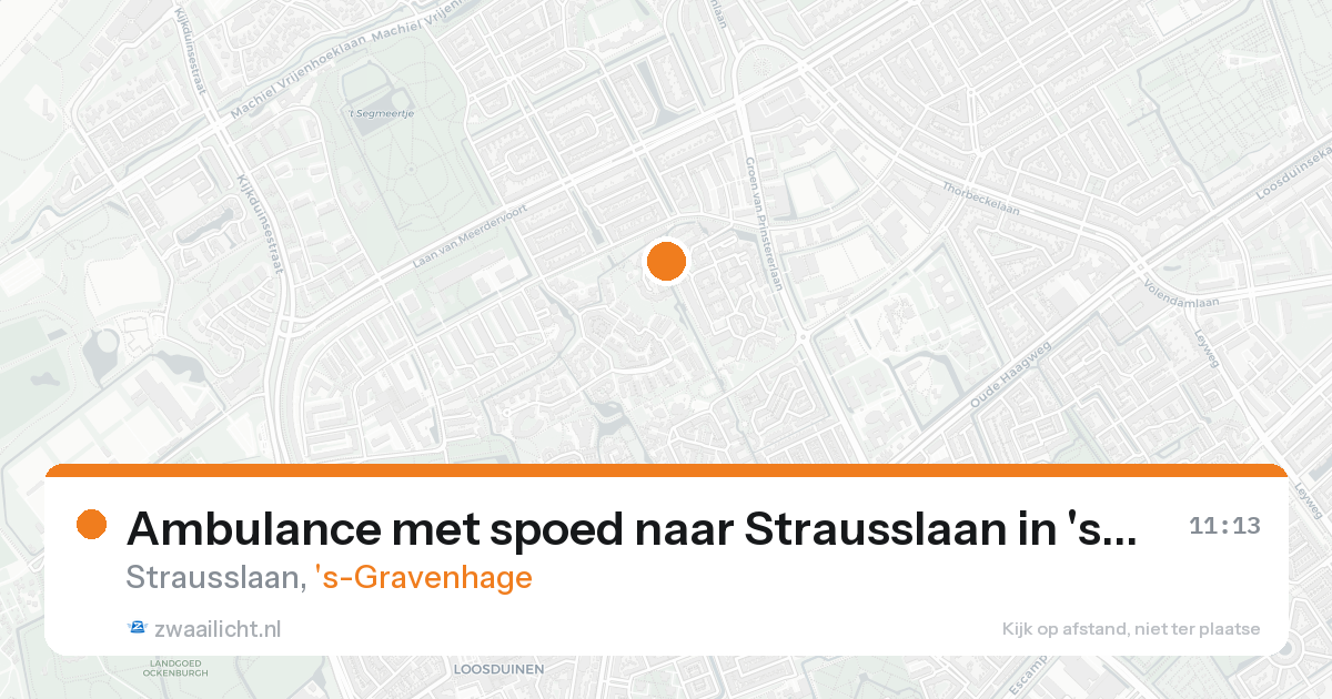 Ambulance met spoed naar Strausslaan in 's-Gravenhage — 14 mei 2026