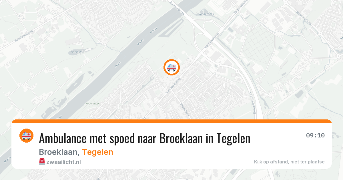 Ambulance met spoed naar Broeklaan in Tegelen — 28 jun 2026
