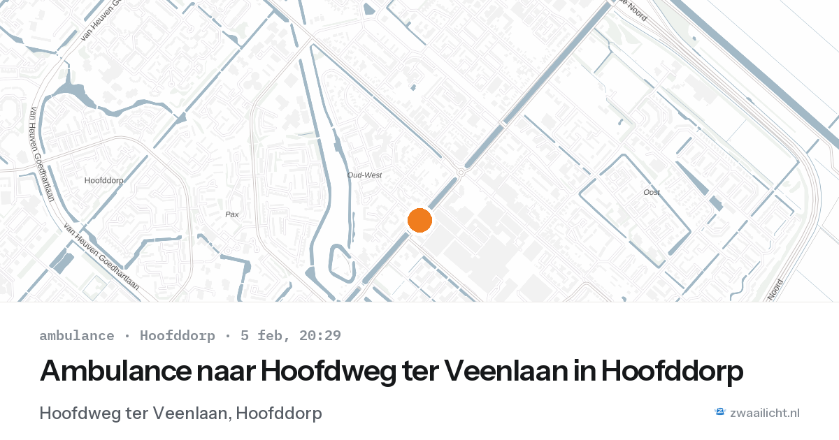 Ambulance naar Hoofdweg ter Veenlaan in Hoofddorp — 5 feb 2026