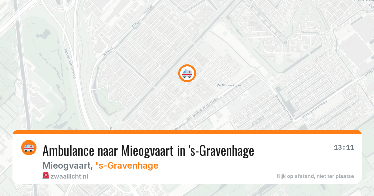 Ambulance naar Mieogvaart in 's-Gravenhage — 8 mei 2026