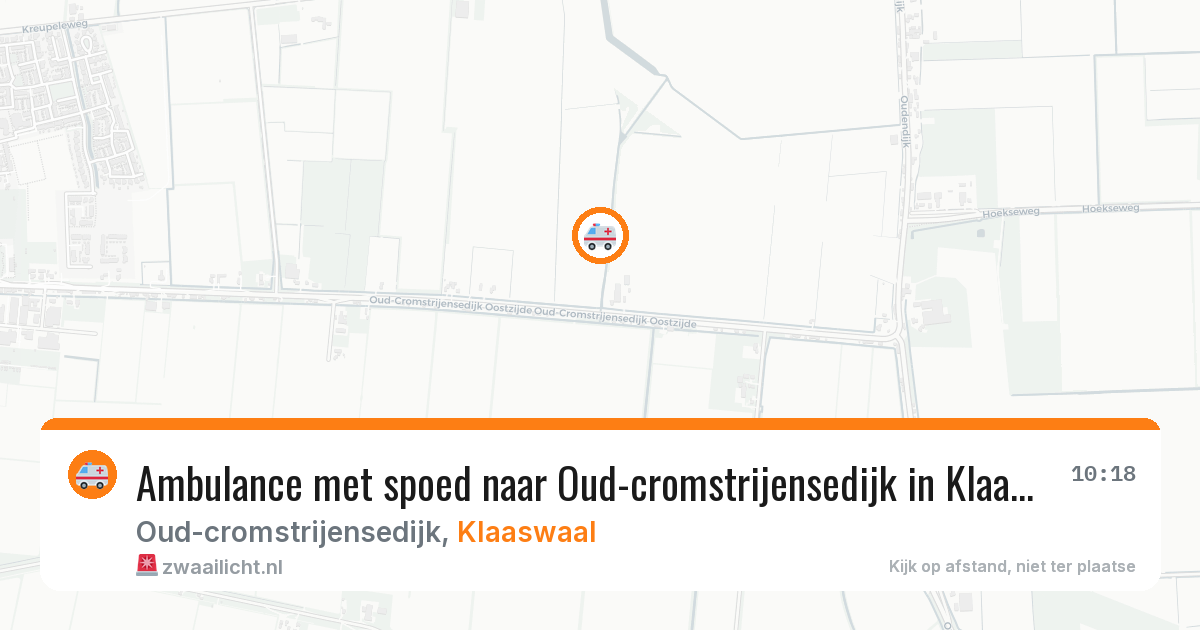 Ambulance met spoed naar Oud-cromstrijensedijk in Klaaswaal — 15 apr 2026