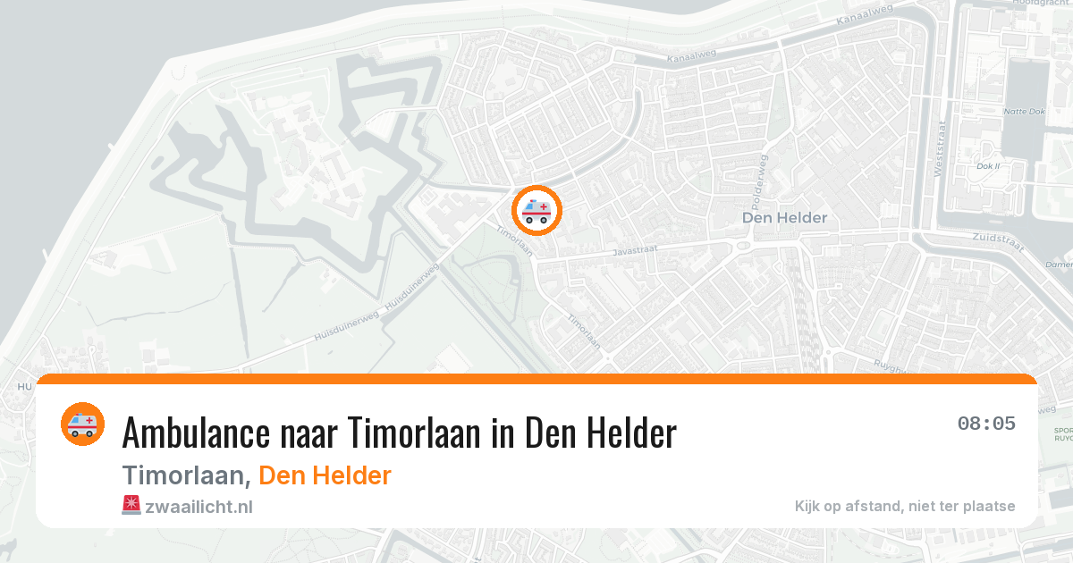 Ambulance naar Timorlaan in Den Helder — 12 aug 2026