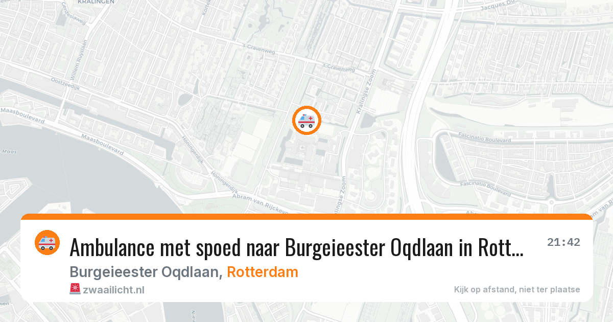Ambulance met spoed naar Burgeieester Oqdlaan in Rotterdam — 1 jul 2026