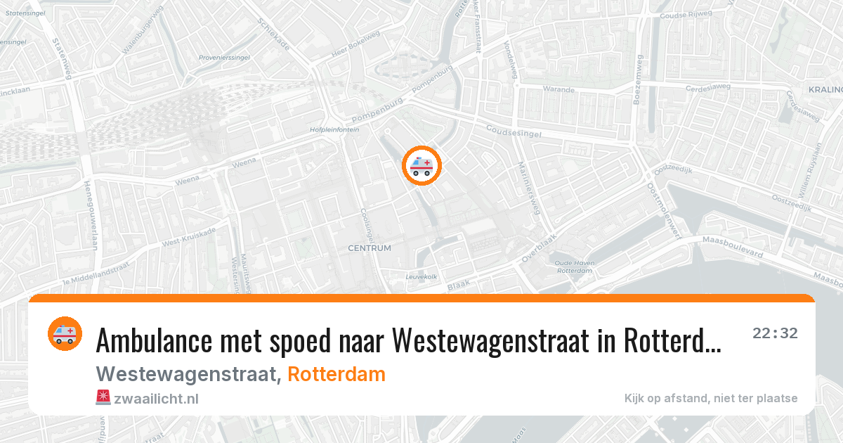 Ambulance met spoed naar Westewagenstraat in Rotterdam — 3 jul 2026