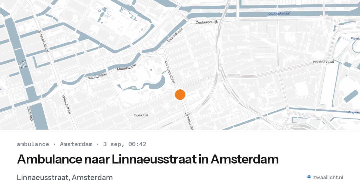 Ambulance naar Linnaeusstraat in Amsterdam — 2 sep 2026