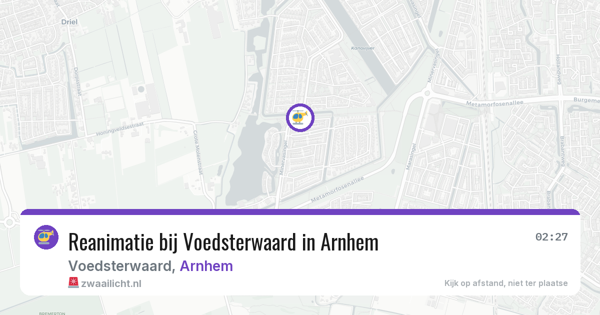 Reanimatie bij Voedsterwaard in Arnhem — 4 aug 2026