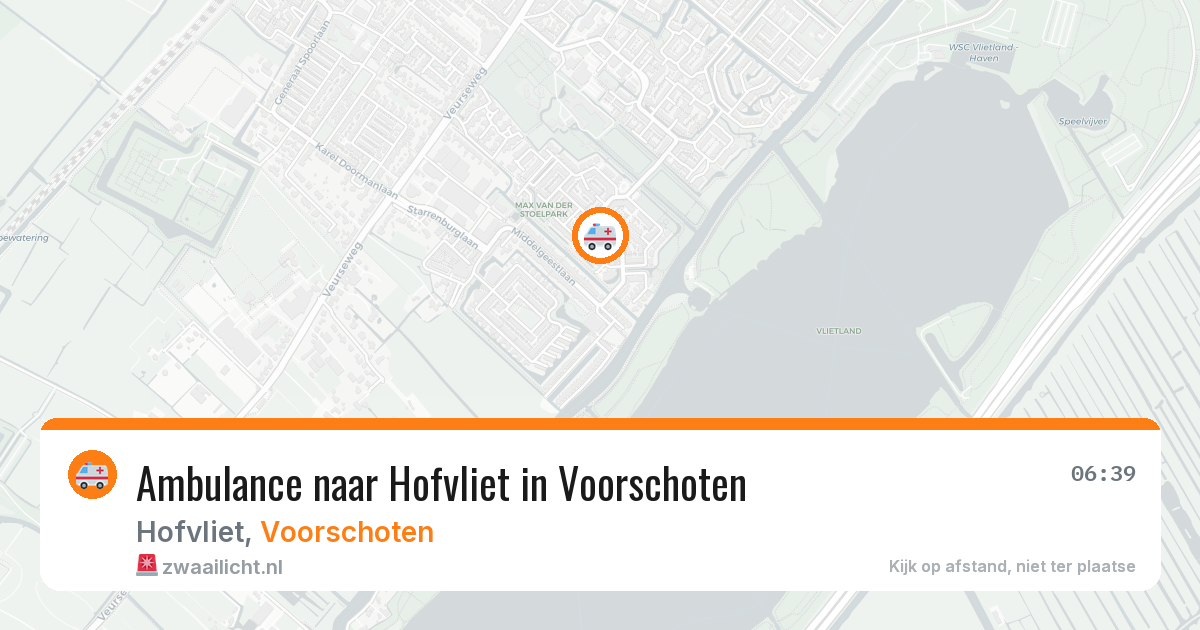 Ambulance naar Hofvliet in Voorschoten — 7 aug 2026