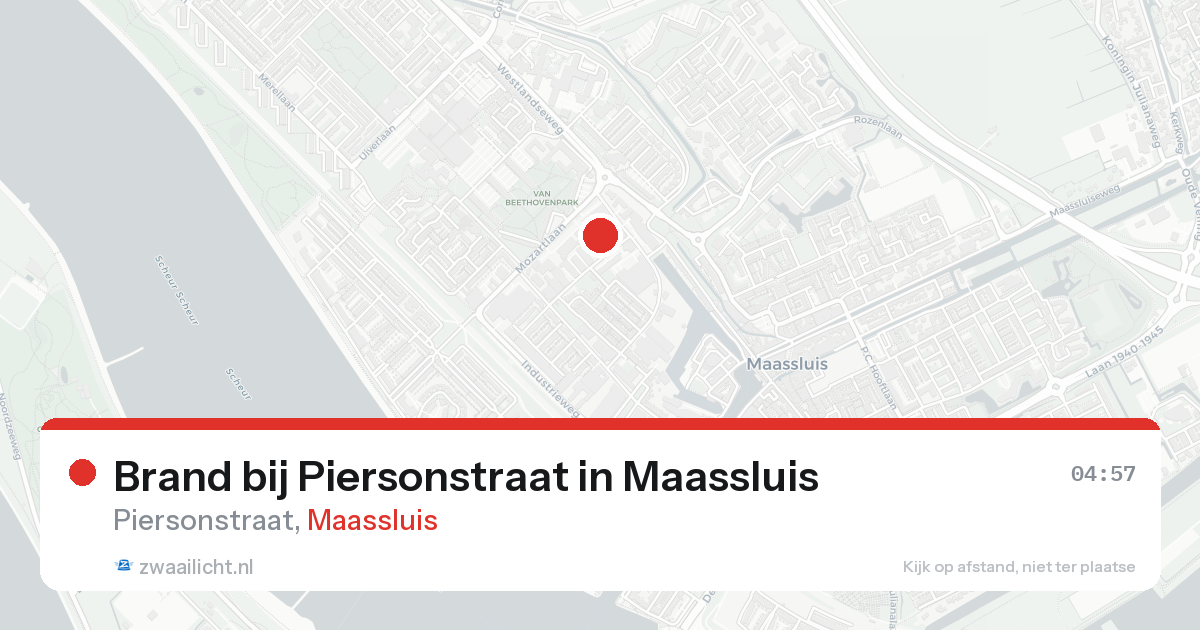 Brand bij Piersonstraat in Maassluis — 18 aug 2026