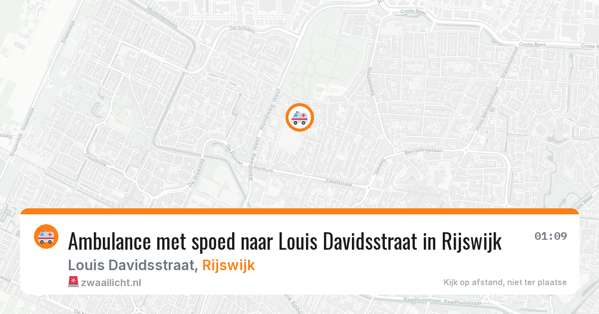 Ambulance met spoed naar Louis Davidsstraat in Rijswijk — 19 jan 2026