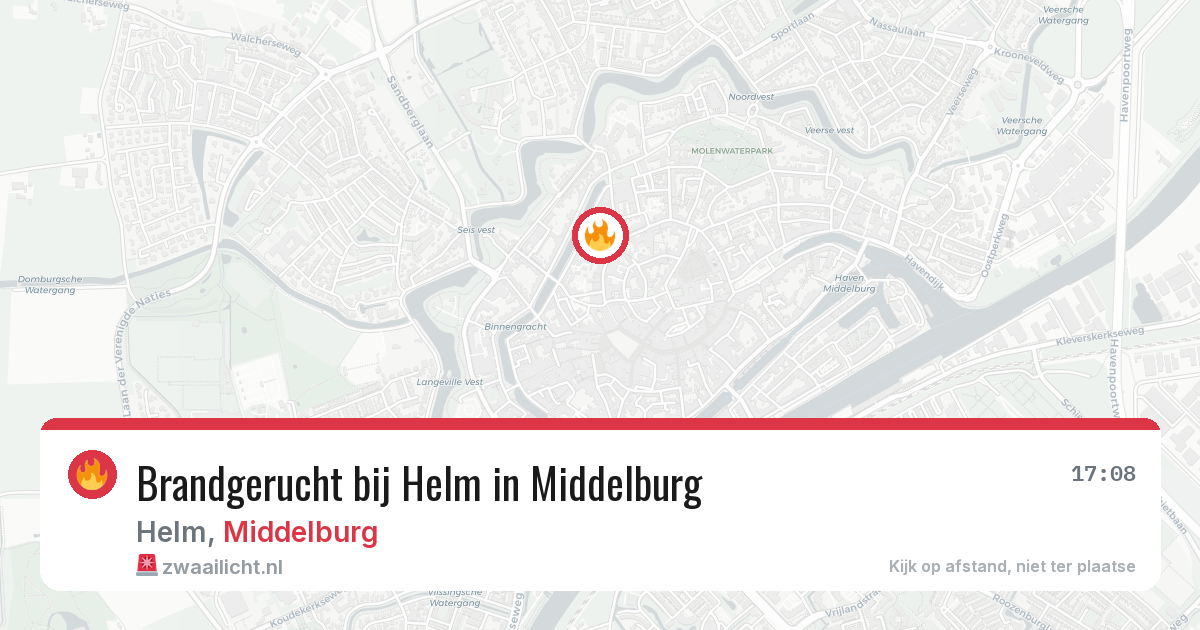 Brandgerucht bij Helm in Middelburg — 21 jul 2026